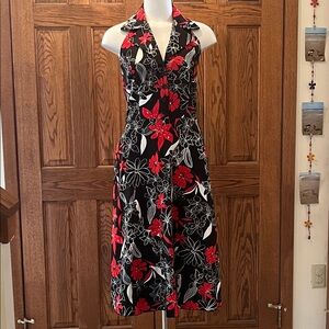 Alyn Paige Y2K vintage midi length halter dress 9/10